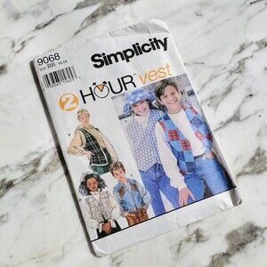 Simplicity Sewing Pattern - Girls & Boys Set of Vests